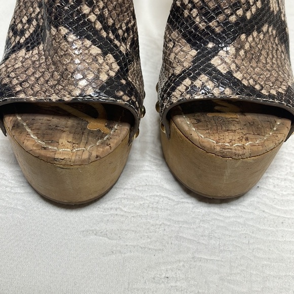 Sam Edelman Marley Python Snake Leather Platform Y2K Sandals Size 7.5 - Picture 7 of 8
